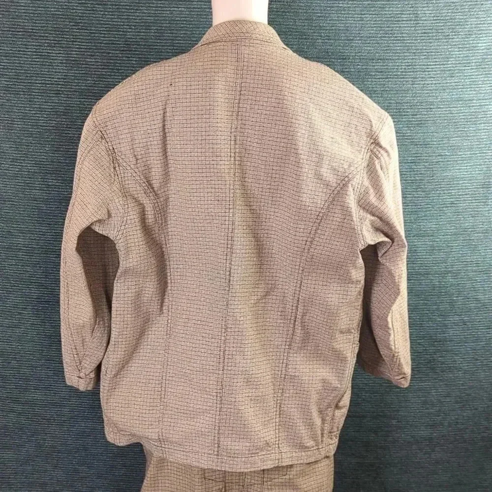 Vintage 80s In-Wear Women's Suit; Skirt & Blazer 100% Cotton - Picture 6 of 16
